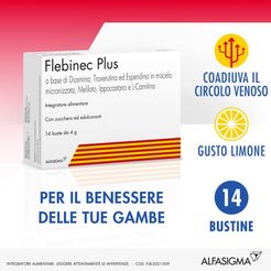 Flebinec Plus Integratore per la circolazione venosa 14 Bustine x 4 g