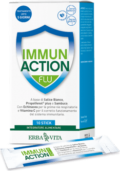 Immun Action Flu Integratore Difese Immunitarie 10 Stickpack