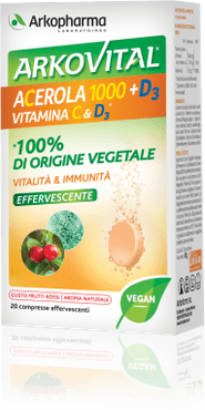 Arkovital Acerola 1000+D3 Vitamina C&D3 20 Compresse Effervescenti