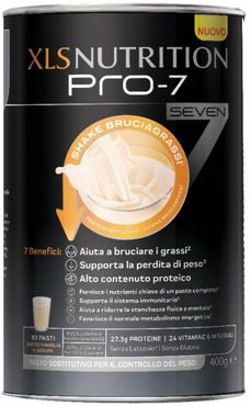 XLS Nutrition Pro 7 Sostituto Pasto Shake Bruciagrassi Gusto Vaniglia e Agrumi 400g