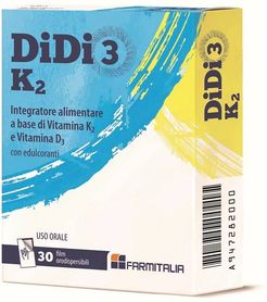 Didi3 K2 Integratore Vitamina D3 e K2 30 Film Orodispersibili