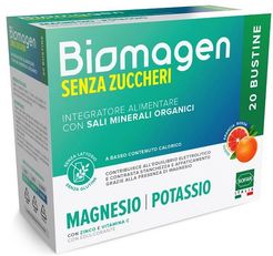 Biomagen Senza Zuccheri Integratore Magnesio e Potassio 20 Bustine