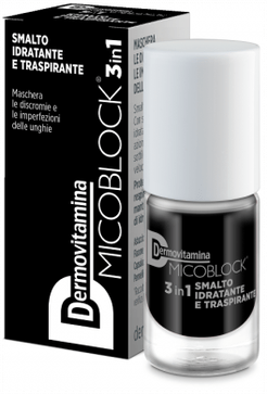 Micoblock 3In1 Smalto Idratante e Traspirante Nero 5 Ml