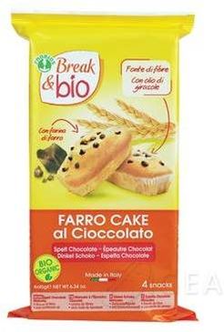 Break&Bio Farro Cake al Cioccolato Biologico 4 x 45 g