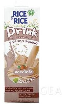 Bevanda di Riso alla Nocciola biologica senza glutine e lattosio 1000 ml