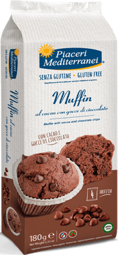 Muffin Al Cacao Con Gocce Di Cioccolato Senza Glutine 200 G