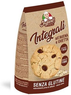 Inglese Biscotti Integrali con Avena e Uvetta Senza Glutine 300 g