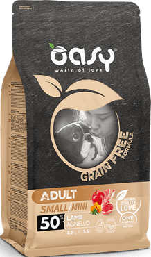 Grain Free Adult Small/Mini Cibo Secco per Cani Senza Glutine Gusto Agnello 2,5 kg