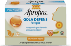 Gola Defence Pro Integratore per la Gola Gusto Arancia Senza Zuccheri 20 pastiglie