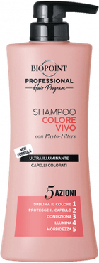 Professional Hair 5 Azioni Shampoo Colore Vivo per Capelli Colorati 400 ml