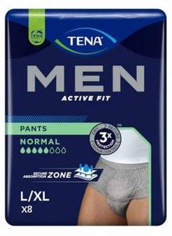 Active Fit Pants Mutande assorbenti per Uomo Colore Grigio L/XL 8 pezzi