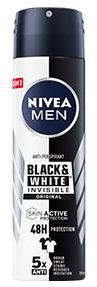 Black & White Invisible Deodorante Spray Uomo 150 ml