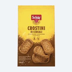 Crostini ai Cereali Senza Glutine e Senza lattosio 150 g