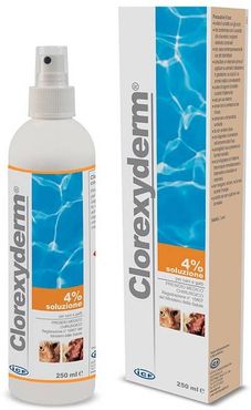 Clorexyderm Soluzione Schiuma disinfettante per animali 4% 250 ml