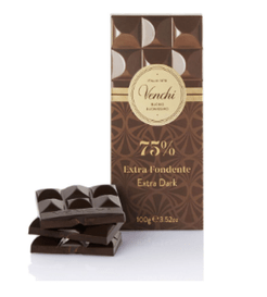 Tavoletta di Cioccolato Fondente 75% Senza Glutine e Lattosio 100 g