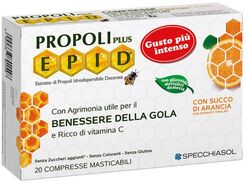 Propoli Plus Epid Compresse per la Gola Gusto Arancia 20 compresse
