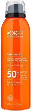 Sun Secret Olio Spray Dry Touch SPF50+ Protezione Solare Corpo Antiage 200 ml