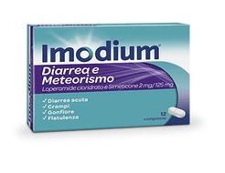 Imodium Diarrea e Meteorismo 12 compresse