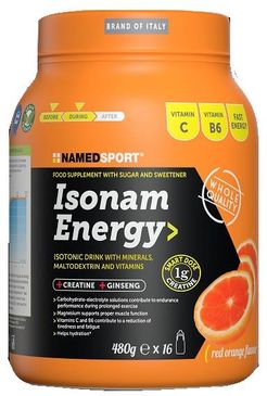 Isonam Energy Orange 1 g di Creatina Integratore per Sportivi Gusto Arancia 480 g