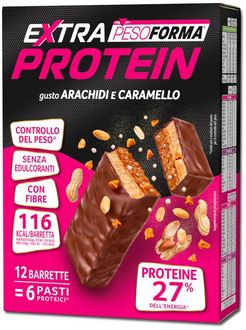 Extra Protein Barrette Gusto Arachidi e Caramello 6 pasti sostitutivi