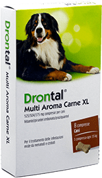 Drontal Multi Aroma Carne XL Antiparassitario per Cani di Grande Taglia 2 compresse