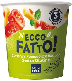 Ecco Fatto Sedanini Pomodoro e Basilico Pasta Pronta Senza Glutine 70 grammi