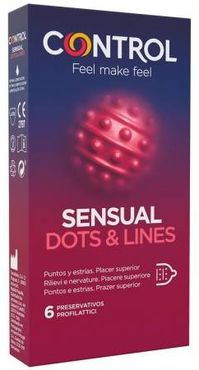 Sensual Dots&lines Preservativi 6 Pezzi