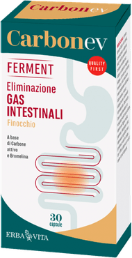 Carbon Ev Ferment Integratore per l'Eliminazione dei Gas Intestinali 30 capsule