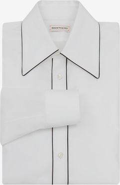 70's Collar Contrast Piping Shirt - Item 646749QQN669000