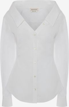 Cotton Poplin Fitted Shirt - Item 657113QAAAD9000