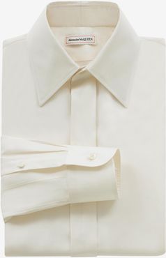 Pointy Collar Silk Poplin Shirt - Item 629935QPP179015