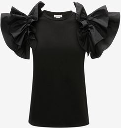 Bow Sleeve T-Shirt - Item 647575QLAAA1000