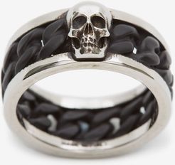 Bi-Colour Skull Chain Ring - Item 599974J160K1121