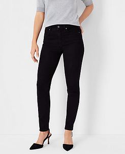 Curvy Sculpting Pocket Skinny Jeans in Jet Black Wash