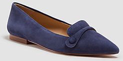 January Suede Button Flats