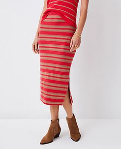 Striped Sweater Pencil Skirt