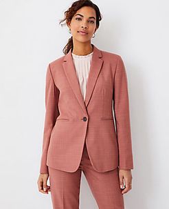 The One Button Blazer in Crosshatch