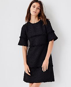 Tweed Trimmed Shift Dress