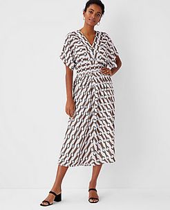 Chain Print Midi Dress