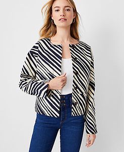 Zebra Stripe Cocoon Jacket