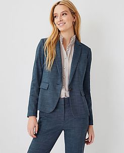 The One-Button Blazer in Crosshatch