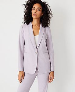 The Petite Notched One-Button Blazer