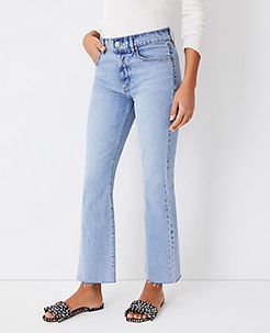 Sculpting Pocket High Rise Kick Crop Jeans in Vintage Indigo Wash