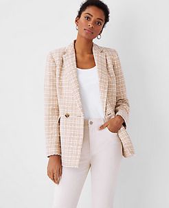 The Double Breasted Blazer In Tweed