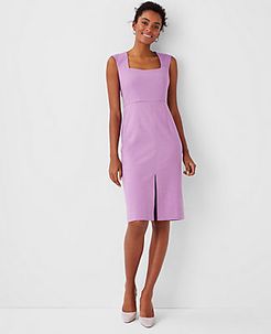 The Scooped Square Neck Sheath Dress