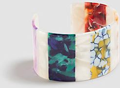 Rainbow Tortoiseshell Print Cuff Bracelet