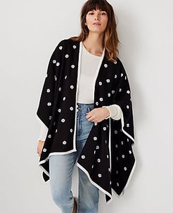 Floral Embroidered Poncho