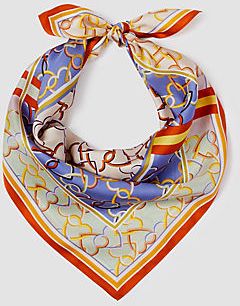 Geo Silk Little Scarf