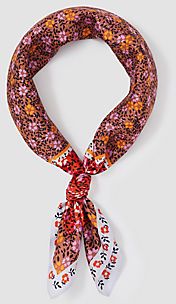 Floral Silk Little Scarf