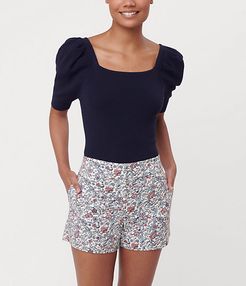Floral Riviera Shorts with 4 Inch Inseam